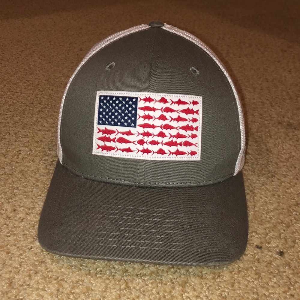 BRAND NEW Columbia PFG USA Fish Mesh Hat